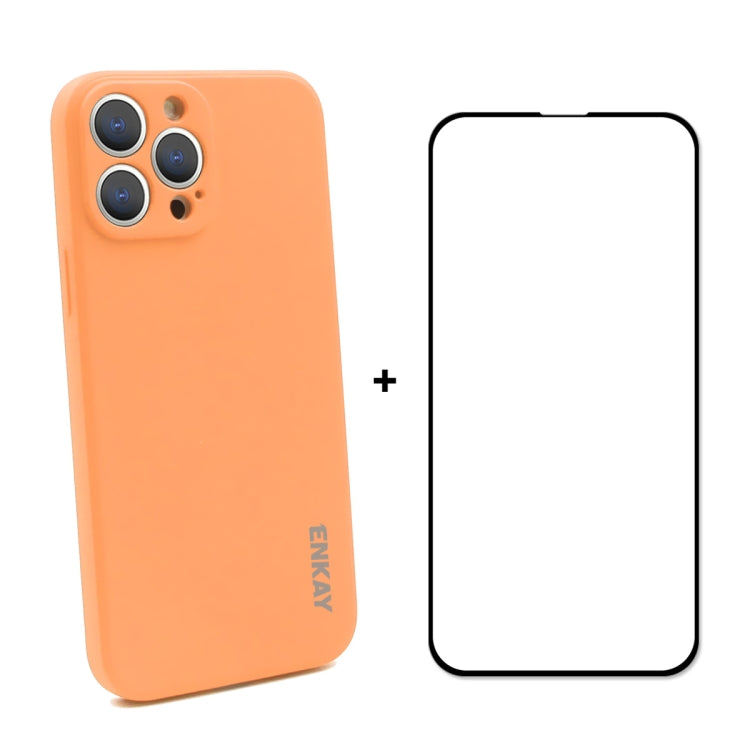 Hat-Prince ENKAY Liquid Silicone Shockproof Case for iPhone 13 Pro, showcasing its sleek design and protective features.