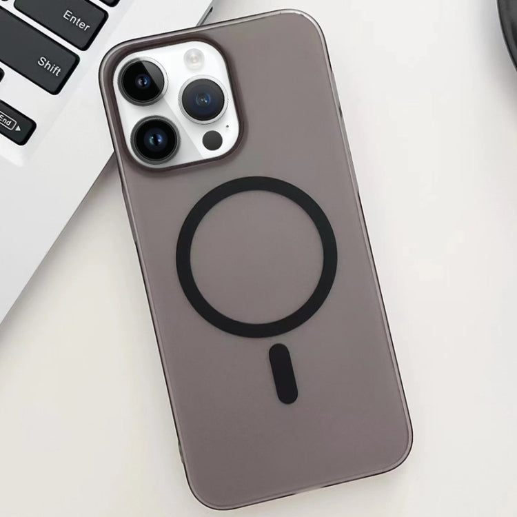 Black Ice Fog MagSafe PC Phone Case for iPhone 13 Pro, showcasing its sleek design and protective features.