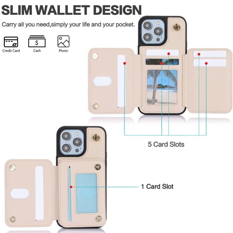 For iPhone 13 Pro Max YM006 Skin Feel Zipper Card Bag Phone Case showcasing its stylish design and practical wallet feature.