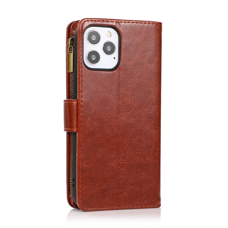 For iPhone 13 Pro Multifunctional Crazy Horse Texture Horizontal Flip case showcasing its elegant design and functional features.