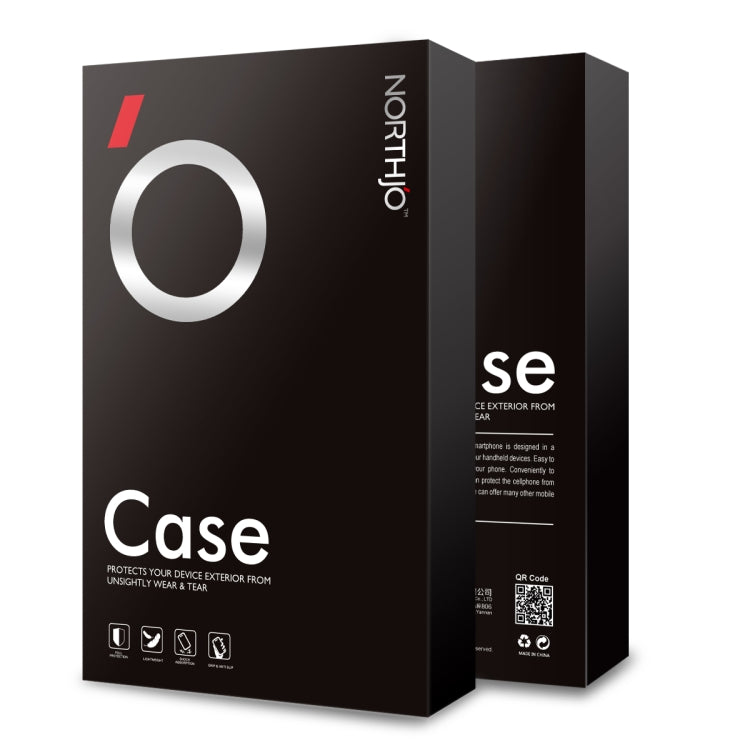 NORTHJO 3 in 1 TPU Phone Case for iPhone 14, featuring a clear design with screen film and lens protector.