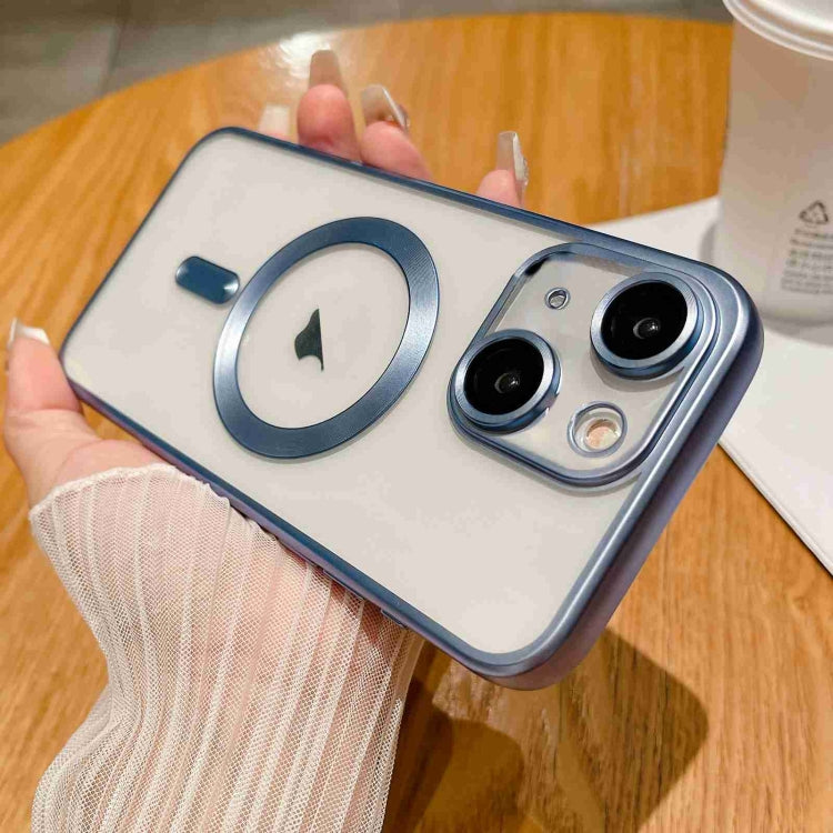 For iPhone 14 Plus MagSafe Magnetic Frosted TPU Phone Case in Sierra color, showcasing its sleek design and durable material.