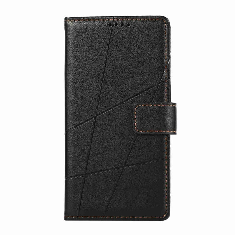 For iPhone 14 PU leather case with embossed texture, featuring card slots and a wrist strap.