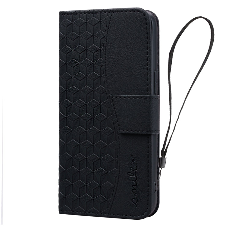 For iPhone 15 Plus Business Diamond Buckle Leather Phone Case showcasing its elegant design and functional features.