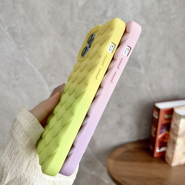 Green Gradient Mermaid Scale Skin Feel Phone Case for iPhone 15 Pro, showcasing its stylish design and protective features.