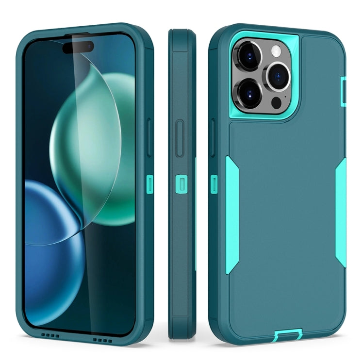 Blue 2 in 1 Magnetic PC + TPU Phone Case for iPhone 15 Pro Max, showcasing its sleek design and durable materials.
