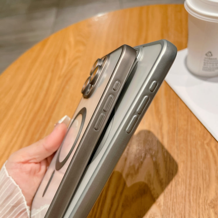 Black MagSafe Magnetic Frosted TPU Phone Case for iPhone 15 Pro Max, showcasing its sleek design and durable material.