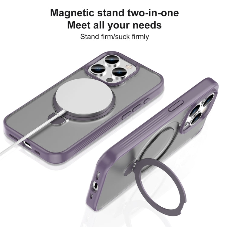 Blue MagSafe magnetic holder phone case for iPhone 15 Pro Max, showcasing precise openings and lightweight design.