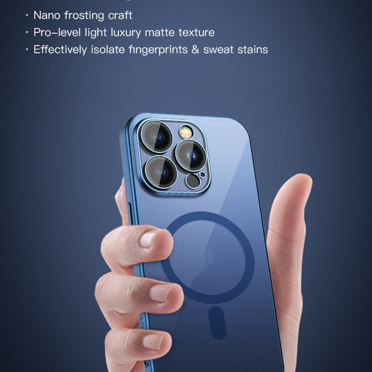 TOTUDESIGN PC-3 Series MagSafe Electroplating case for iPhone 15 Pro Max, showcasing its sleek design and protective features.