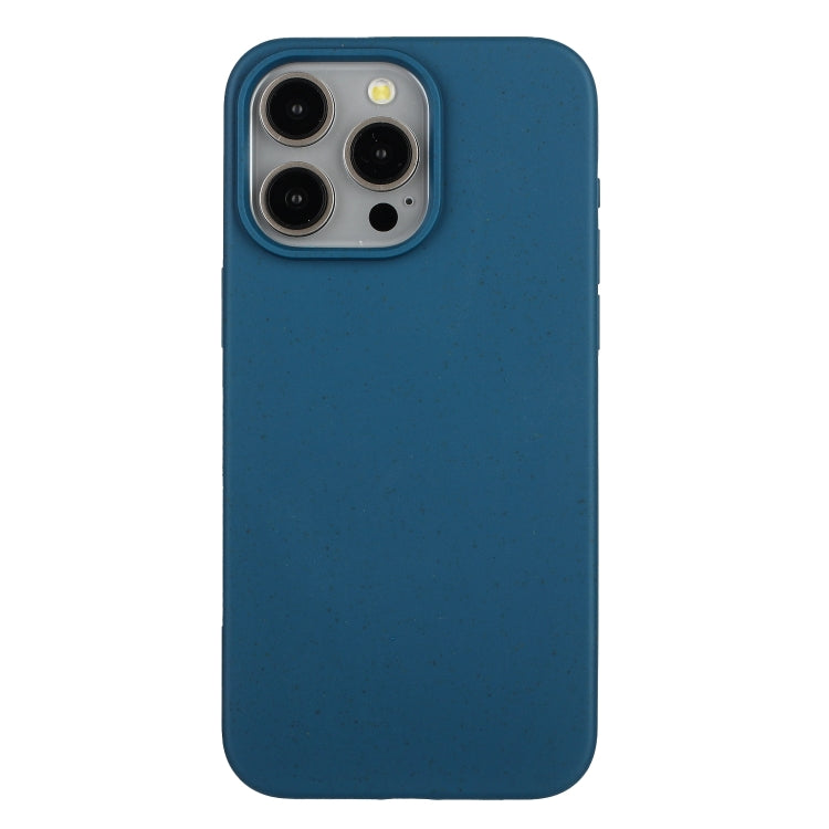 Blue Wheat Straw and TPU Phone Case for iPhone 15 Pro Max, showcasing its slim design and eco-friendly materials.