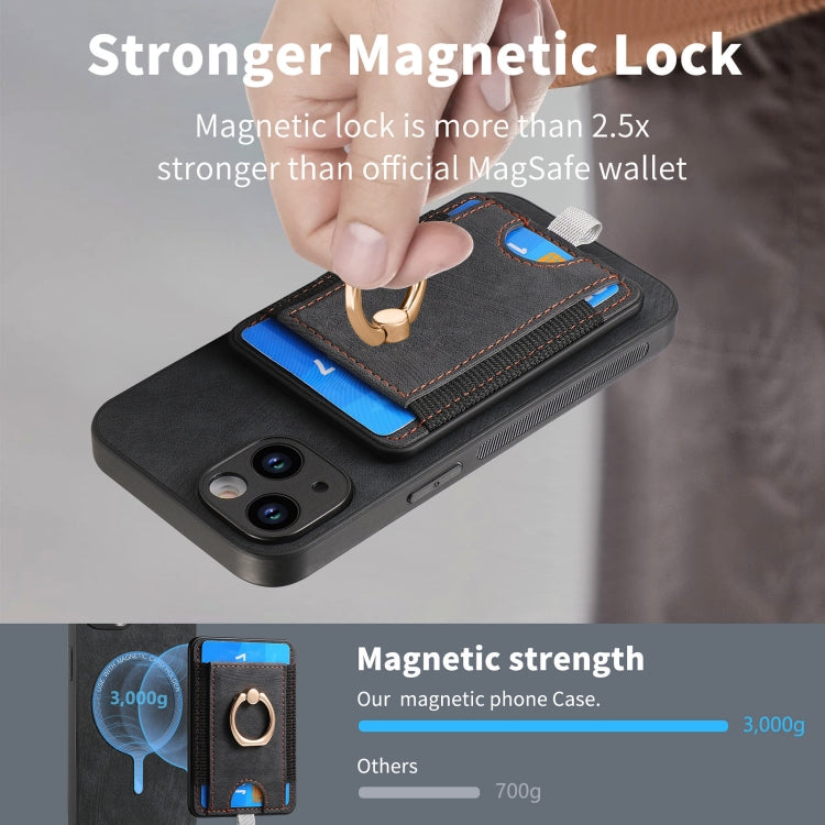 For iPhone XS Max Retro Splitable Magnetic Card Bag Leather Phone Case showcasing its sleek design and magnetic card holder.