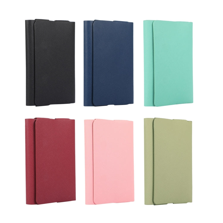 Mint leather storage bag for IQOS ILUMA ONE, featuring a cross pattern design, lightweight and portable for easy carrying.