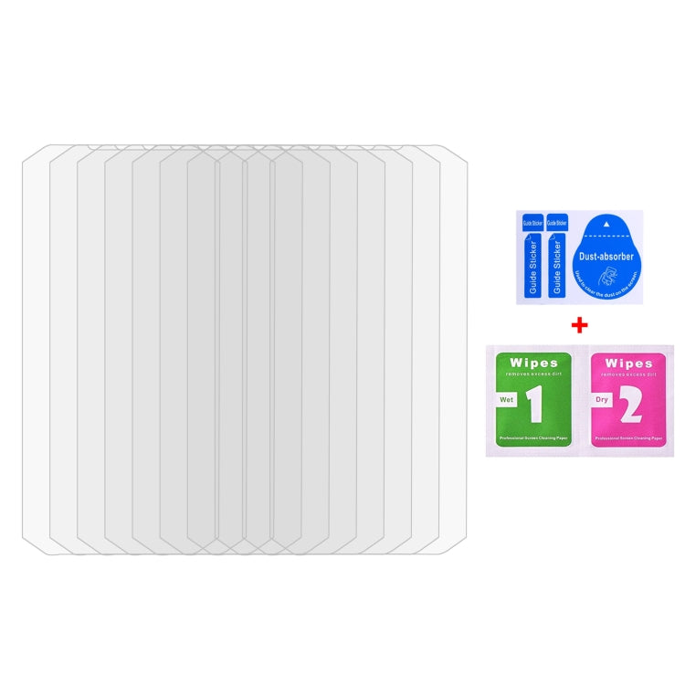 50pcs 0.26mm 9H 2.5D tempered glass film for Kyocera Torque G06, showcasing its clarity and protective features.