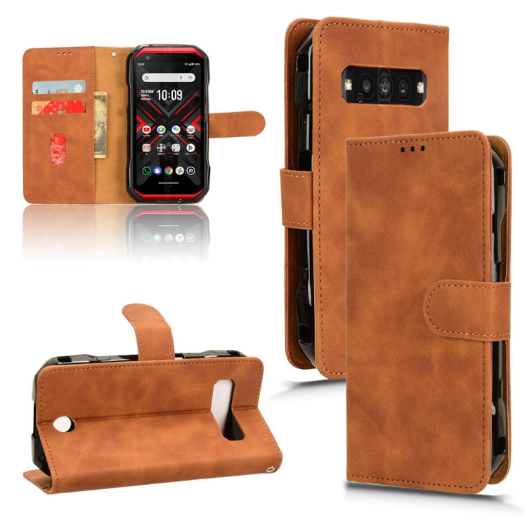 For Kyocera Torque G06 KYG03 magnetic flip leather phone case in black, showcasing card slots and a sleek design.