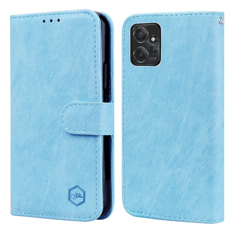 Stylish PU leather case for Motorola Moto G Power 2023 with textured finish and card slot.