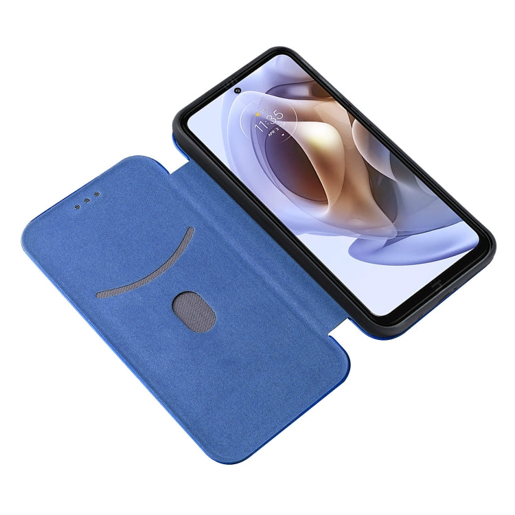 Carbon Fiber Texture Horizontal Case for Motorola Moto G200 5G, showcasing its durable design and card slot feature.