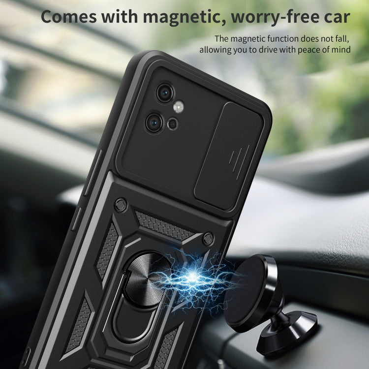 Motorola Moto G32 phone case featuring a sliding camera cover design, made from durable TPU and PC materials, showcasing its sleek and protective features.