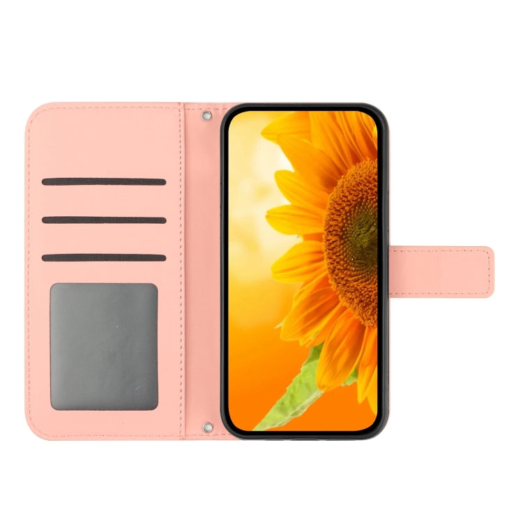 Stylish Sun Flower Embossed Flip case for Motorola Moto G34 5G, showcasing its elegant design and functional features.