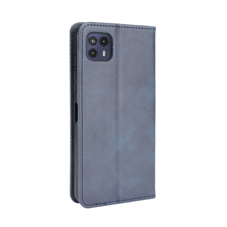 Motorola Moto G50 5G case featuring a magnetic buckle and retro crazy horse texture, showcasing its stylish design and functionality.