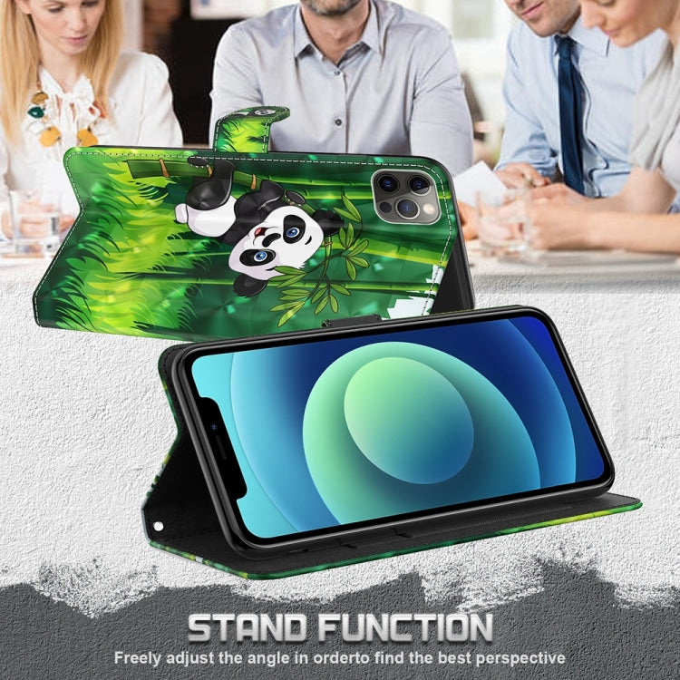 Stylish 3D painting pattern flip leather phone case for Motorola Moto G54, showcasing its design and functionality.