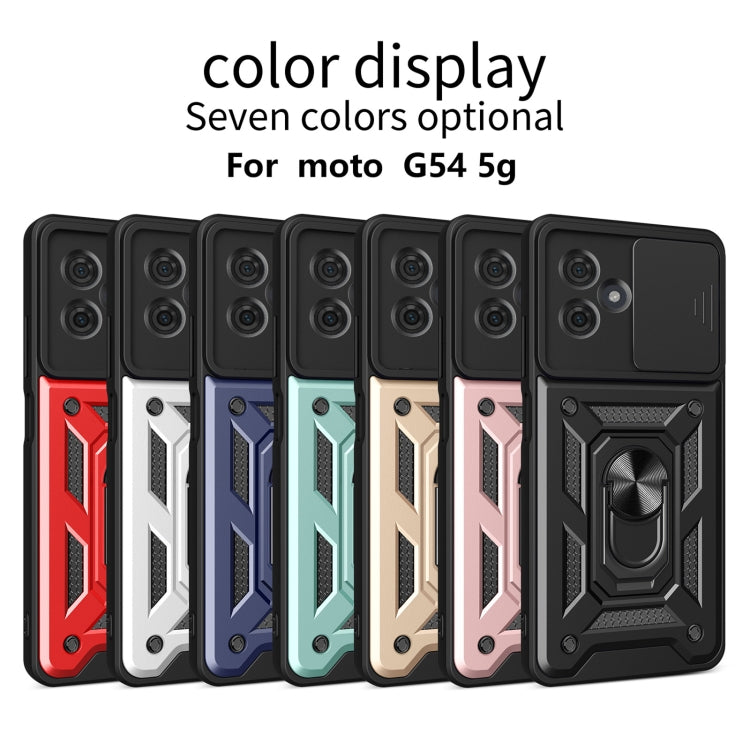 Motorola Moto G54 5G TPU Hybrid PC case with sliding camera cover design, showcasing its sleek and durable construction.