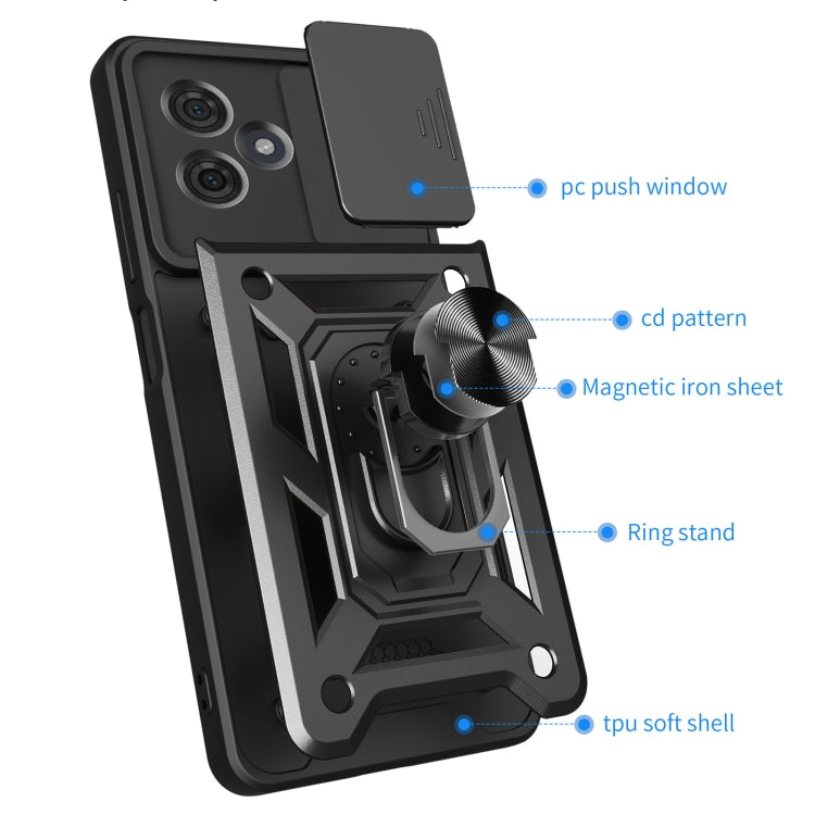 Motorola Moto G54 5G TPU Hybrid PC case with sliding camera cover design, showcasing its sleek and durable construction.