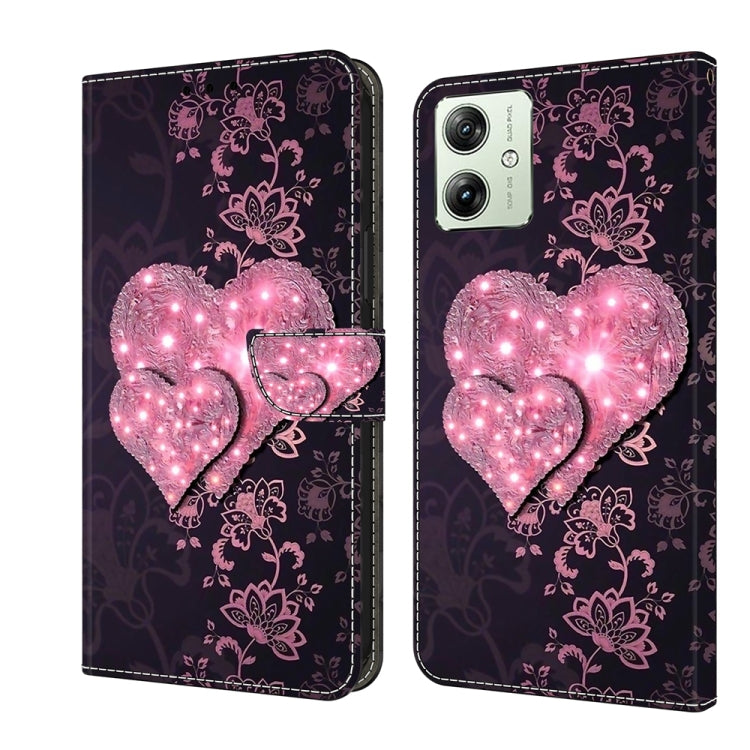 For Motorola Moto G54 Crystal 3D Shockproof Protective Leather Phone case showcasing its sleek design and card slot feature.