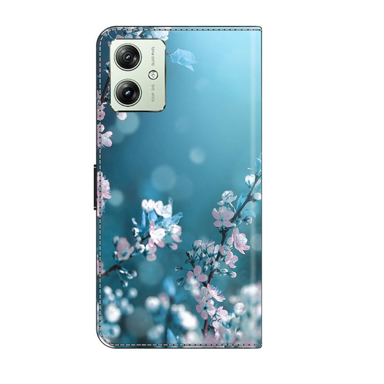 For Motorola Moto G54 Crystal 3D Shockproof Protective Leather Phone Case in black, showcasing its sleek design and card slot feature.