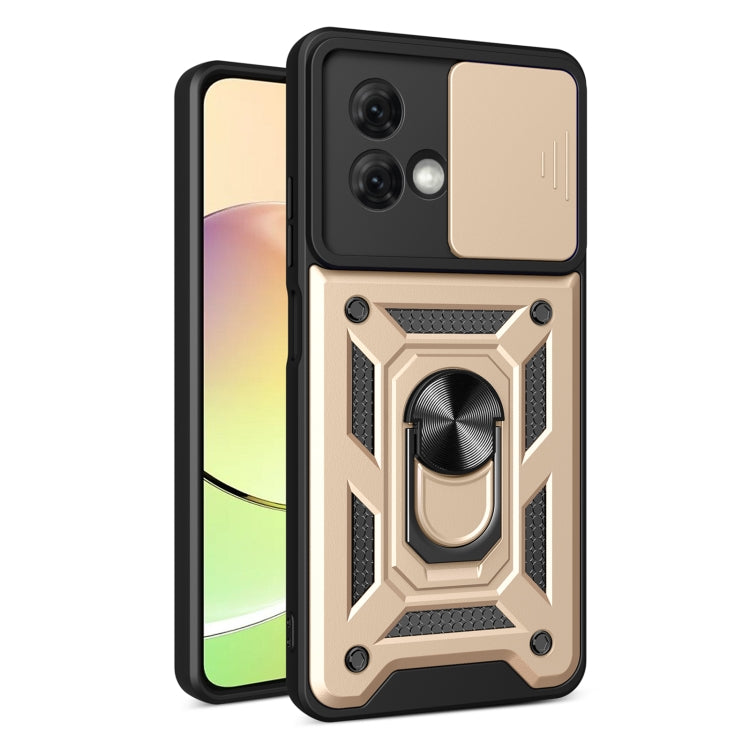 Motorola Moto G84 TPU Hybrid PC Phone Case with sliding camera cover design, showcasing its durable material and sleek appearance.