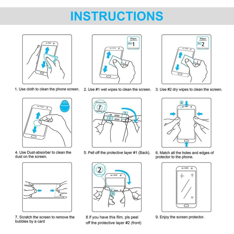 50 PCS 0.26mm 9H 2.5D Tempered Glass Film for Nokia C1 2nd Edition, showcasing its sleek design and protective features.