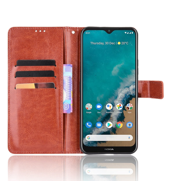 For Nokia C50 5G Crazy Horse Texture Horizontal Flip Leather Case showcasing its stylish design and functional features.