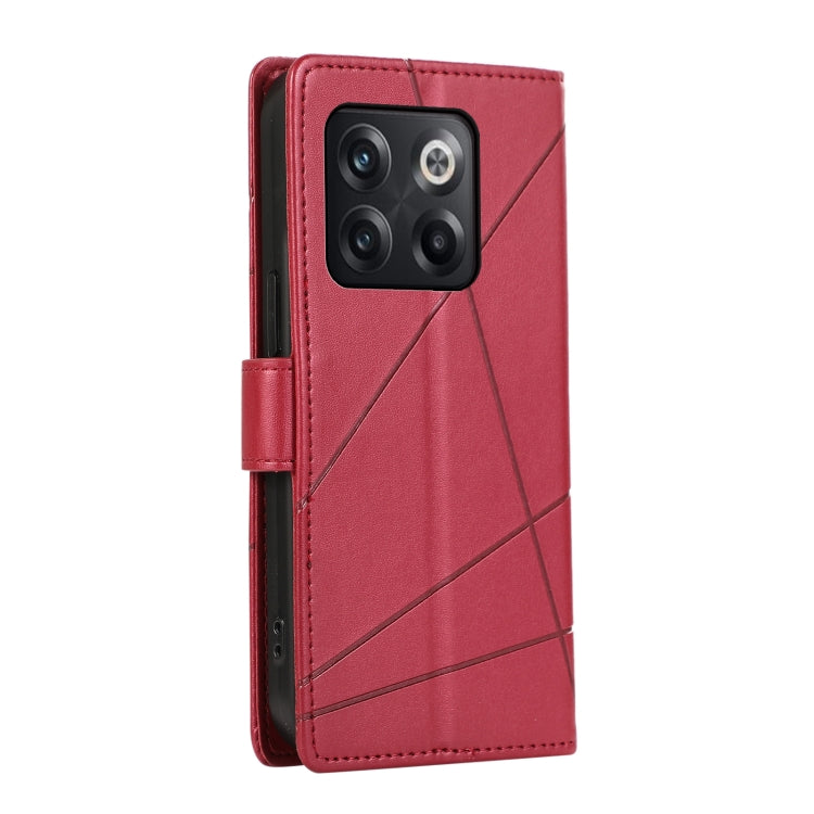 For OnePlus Ace Pro PU leather phone case with embossed texture, featuring card slots and kickstand functionality.
