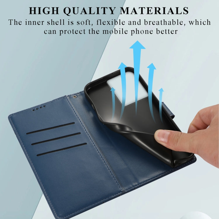 For OnePlus Ace PU leather phone case with embossed texture, featuring card slots and wrist strap.