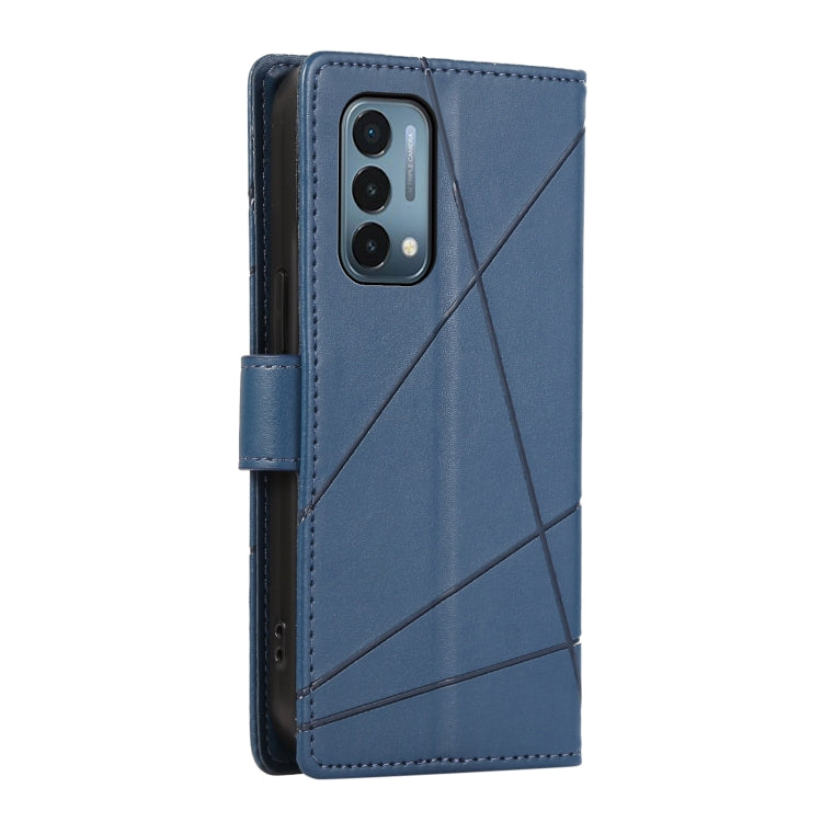 For OnePlus Nord N200 5G PU leather case with embossed texture, featuring card slots and kickstand functionality.