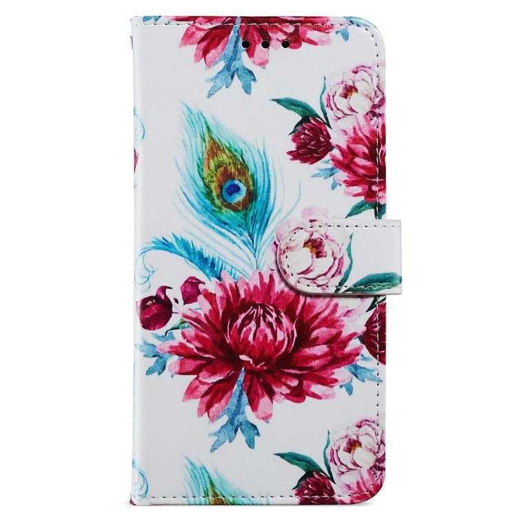 For OPPO A38 4G Painted Pattern Horizontal Flip Leather Phone Case with card slots and wrist strap.
