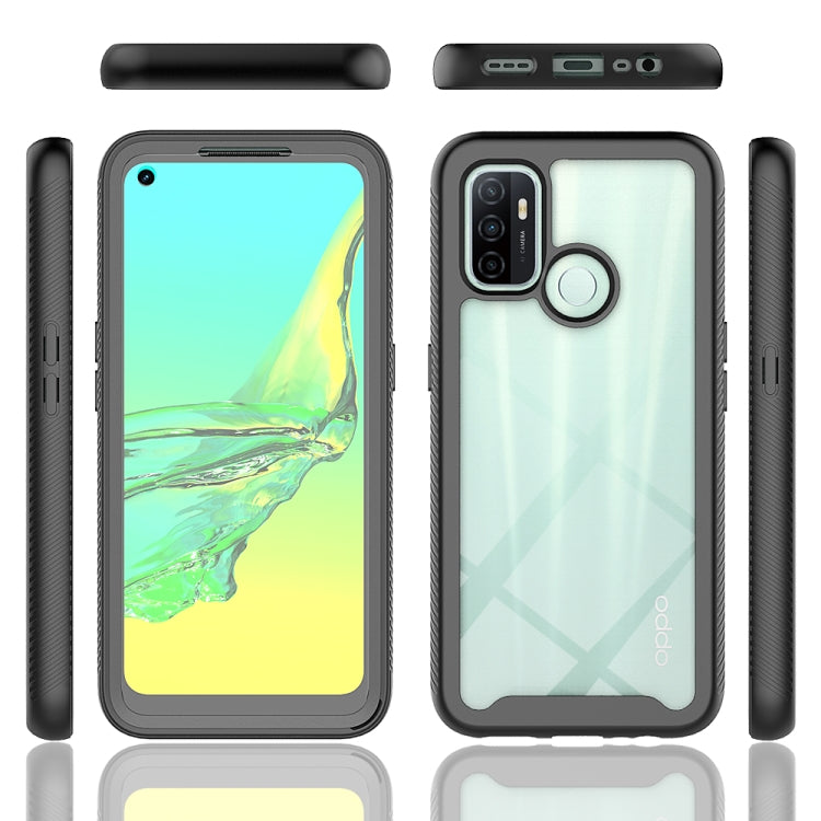 For OPPO A53 Starry Sky Solid Color Series Shockproof case in various colors, showcasing its sleek design and protective features.