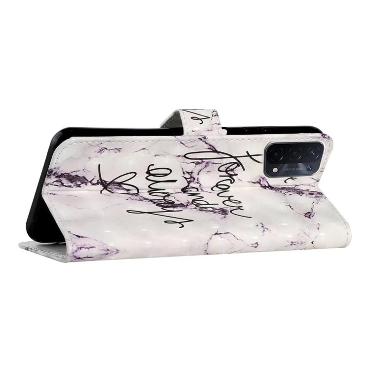 Oil embossed 3D drawing leather phone case for OPPO A54 5G, A74, and A93, showcasing its stylish design and kickstand feature.