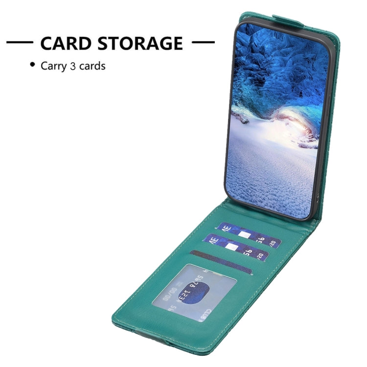 For OPPO A98 5G Diamond Lattice Vertical Flip Leather Phone Case showcasing its stylish design and card slots.
