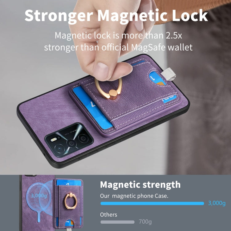 Retro Splitable Magnetic Card Bag Leather Phone Case for OPPO Find X6 5G, showcasing its stylish design and magnetic closure.