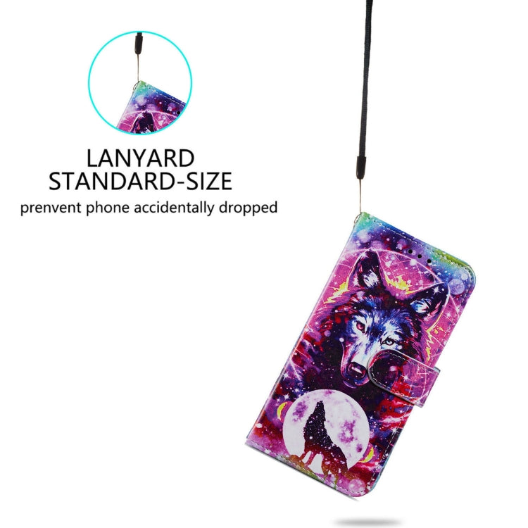 Stylish painted pattern leather case for OPPO Reno10 and Reno10 Pro, featuring a horizontal flip design and card slots.