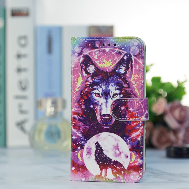 Stylish painted pattern leather case for OPPO Reno10 and Reno10 Pro, featuring a horizontal flip design and card slots.