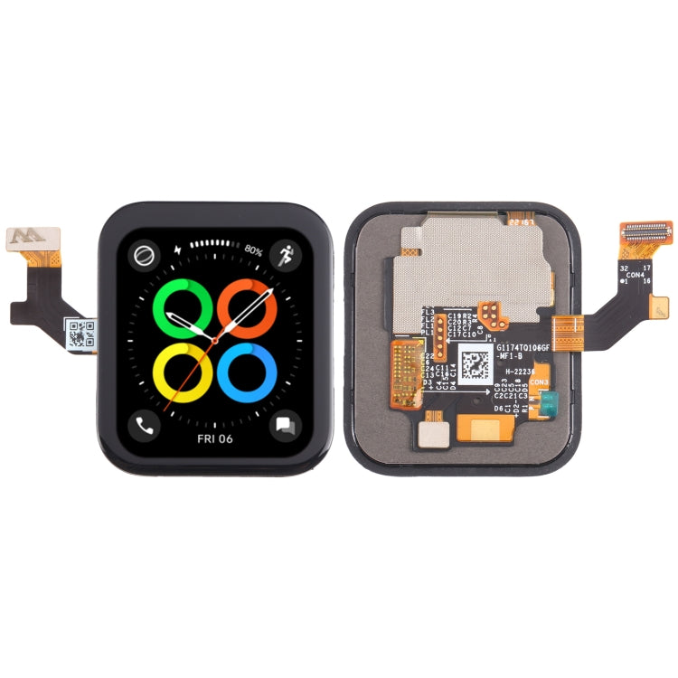 Original LCD screen and digitizer assembly for OPPO Watch SE, showcasing the complete replacement unit with frame.