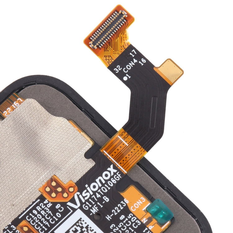 Original LCD screen and digitizer assembly for OPPO Watch SE, showcasing the complete replacement unit with frame.