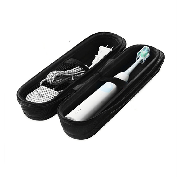 For Oral B Portable Mijia Philips Electric Toothbrush Storage Bag in black nylon, featuring a zipper design and compact size for travel.