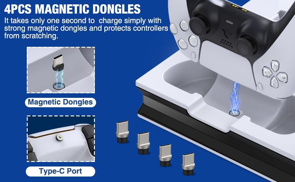 For PS5 Vertical Stand with Suction Cooling Fan and Dual Controller Charger, designed for PlayStation 5 console.