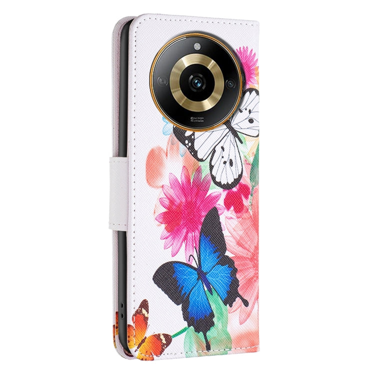 Realme 11 4G colored drawing pattern leather phone case, showcasing its stylish design and durable material.