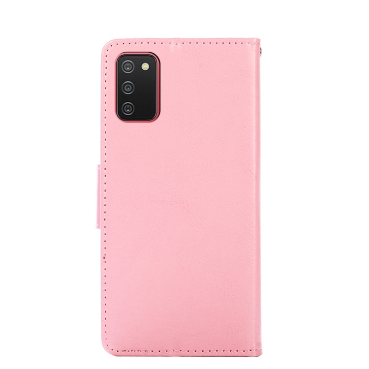 Crystal texture horizontal flip case for Samsung Galaxy A02s, showcasing its stylish design and functional features.