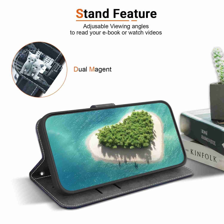 Samsung Galaxy A03s case with crystal texture design, showcasing its wallet functionality and kickstand feature.