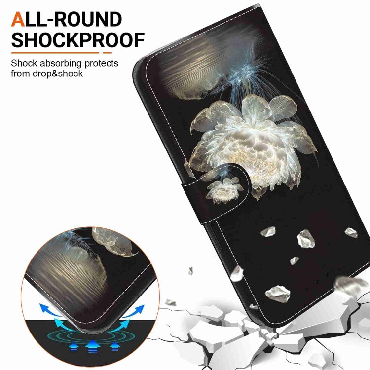 Samsung Galaxy A03s case featuring crystal texture design, card slots, and kickstand functionality, made from durable TPU and PU leather.