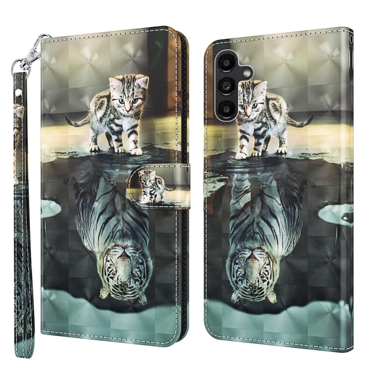 Samsung Galaxy A05s 3D Painting Pattern Flip Leather Phone Case showcasing vibrant design and functional features.